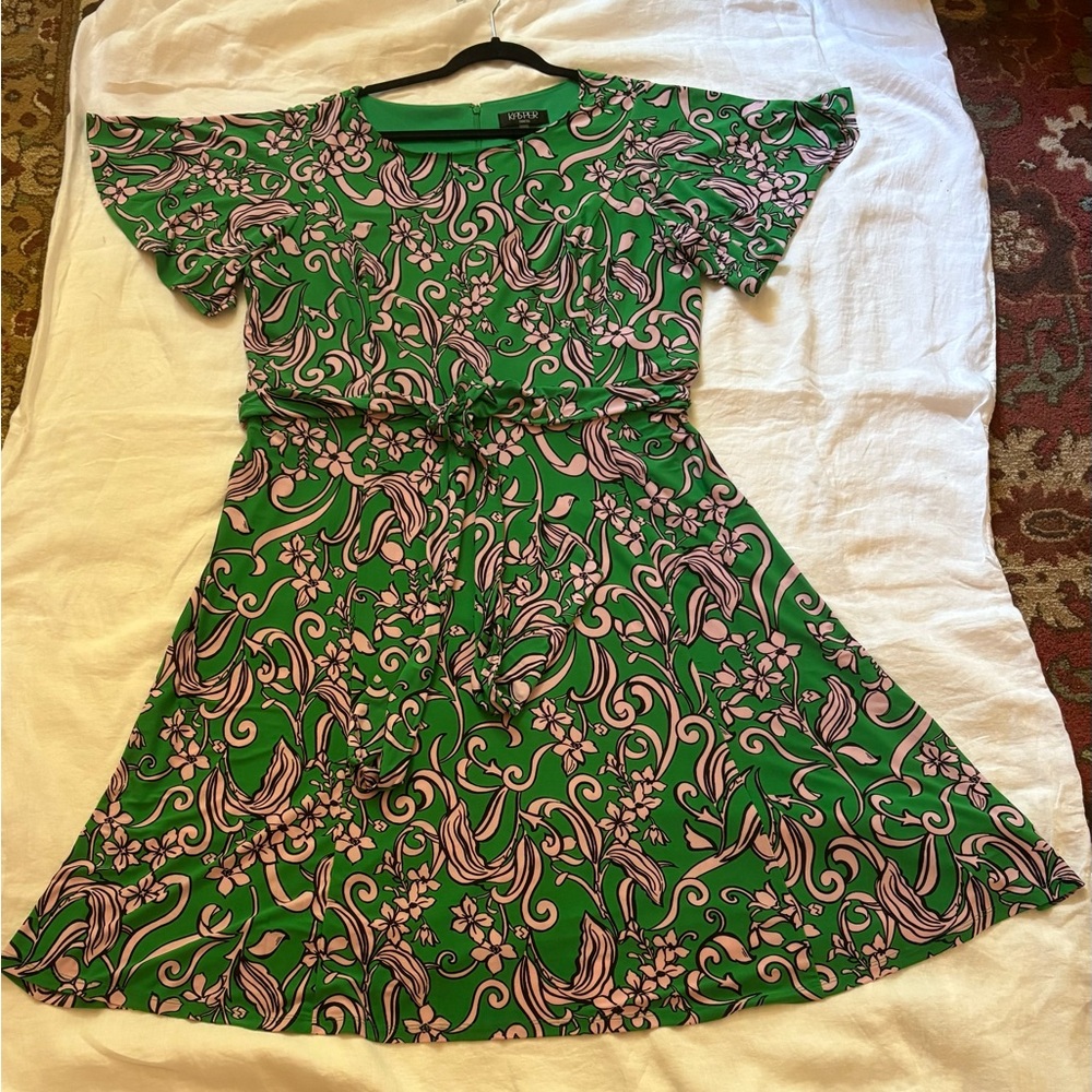 Kasper Pink and Green Dress